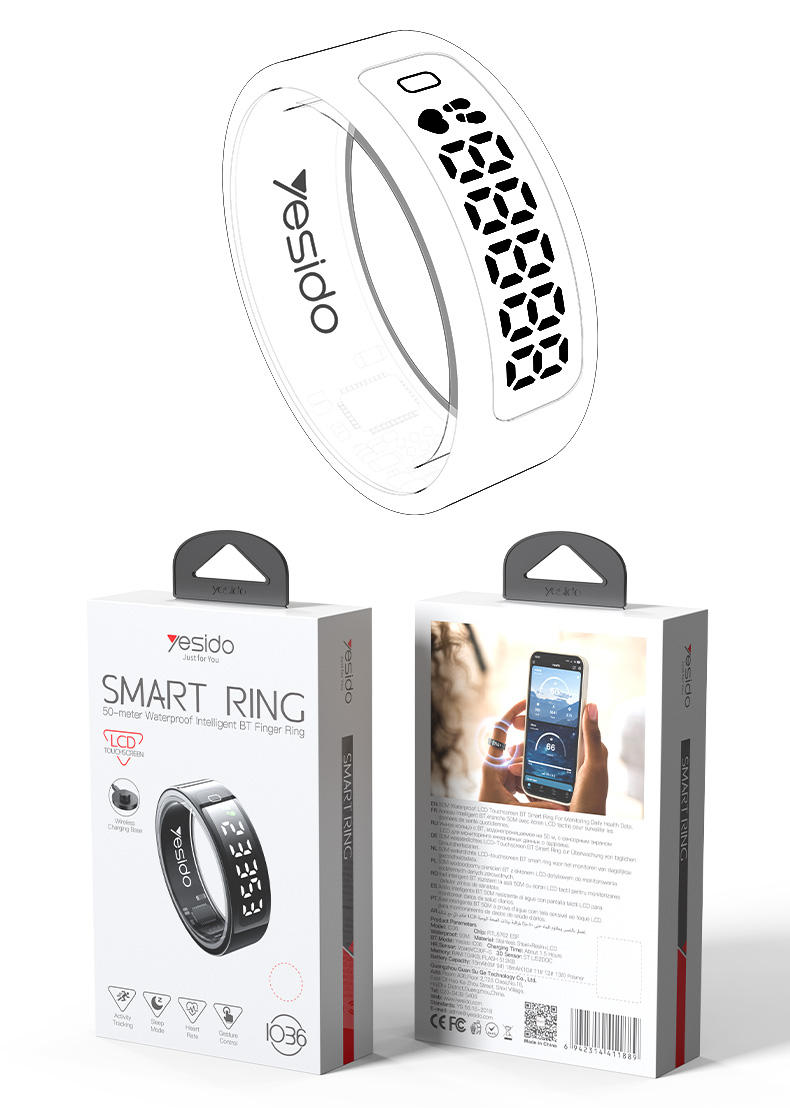 YESIDO SMART RING SIZE 11 WITH DIGITAL DISPLAY IO36 thumbnail 3