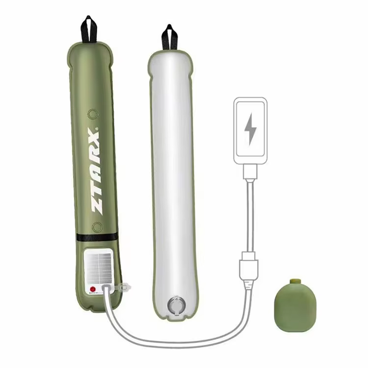 ZTARX SOLAR INFLATABLE CAMPING LIGHT TUBE GREEN S60