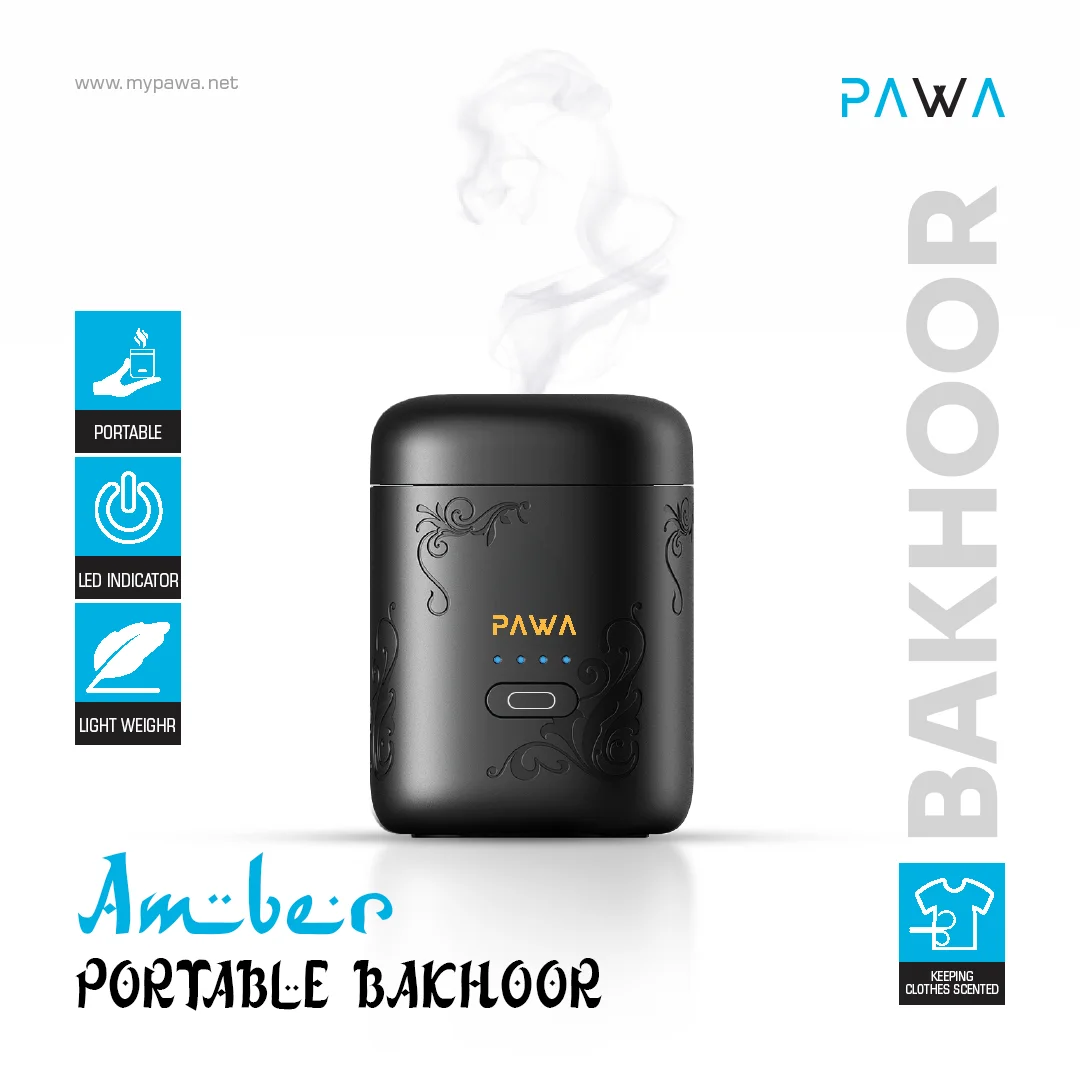PAWA AMBER PORTABLE BAKHOOR BLACK PW-BKPTDF11-BK thumbnail 6