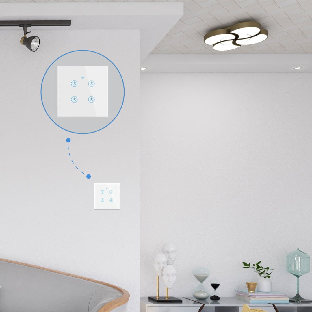 BLUPEBBLE HOM SMART WALL SWITCH 4 GANG HM-SMT4WALLSWITCH-WH thumbnail 7