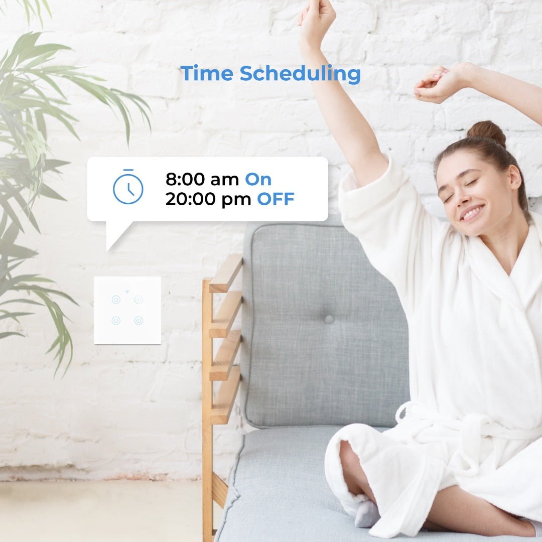 BLUPEBBLE HOM SMART WALL SWITCH 4 GANG HM-SMT4WALLSWITCH-WH thumbnail 6