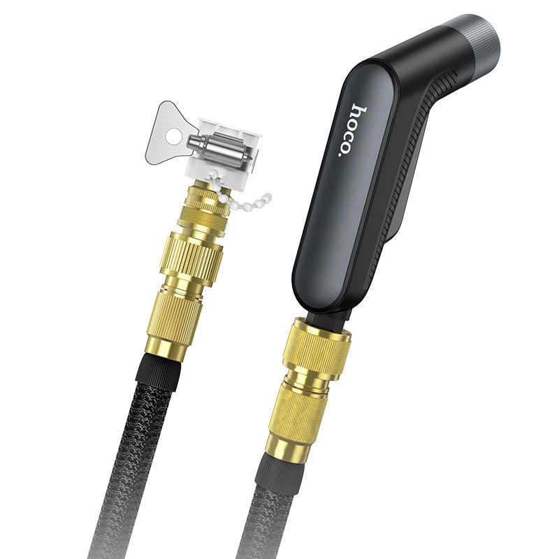 HOCO CAR WASH WATER GUN SET WITH MAGIC TELESCOPIC WATER PIPE BLACK S52