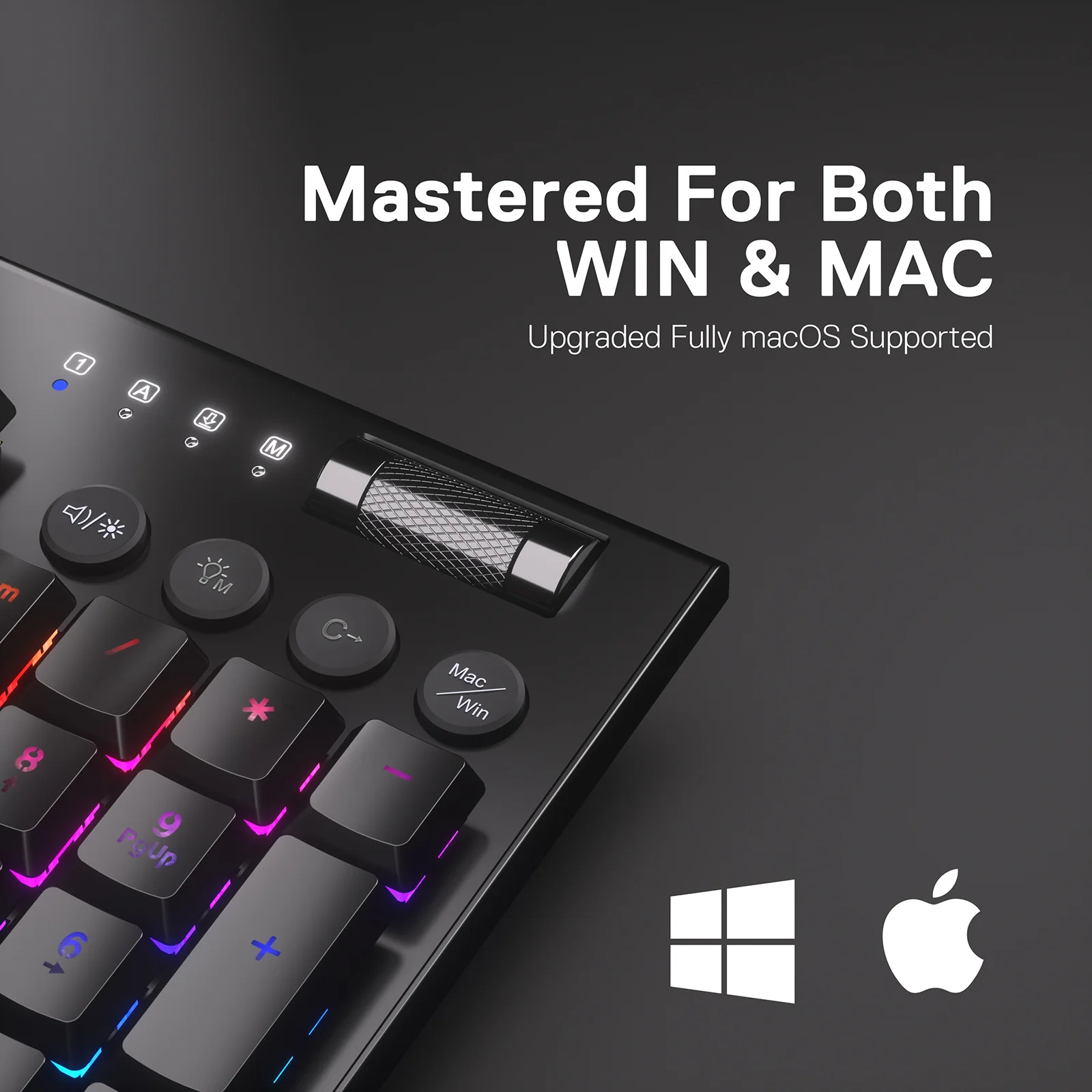 Redragon Horus Wireless RGB Mechanical Keyboard (K618RGB-Pro, Red Switches) - Ultra-Thin Design with Dynamic Lighting thumbnail 11