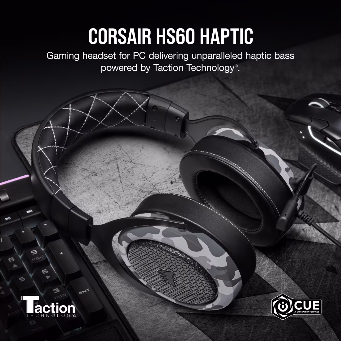 CORSAIR WIRED GAMING HEADSET HS60 HAPTIC CA-9011225-EU thumbnail 2