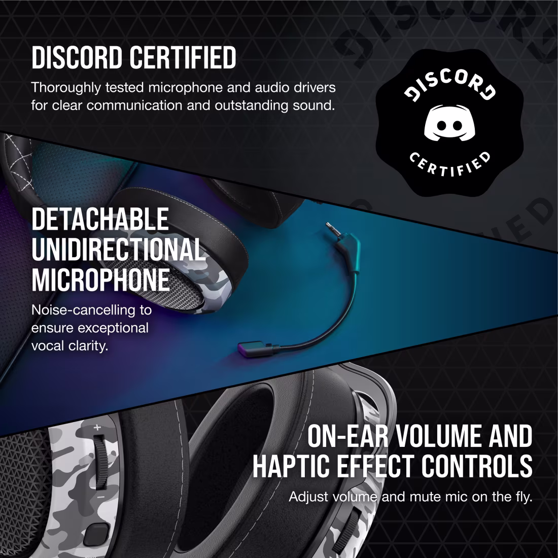 CORSAIR WIRED GAMING HEADSET HS60 HAPTIC CA-9011225-EU thumbnail 5