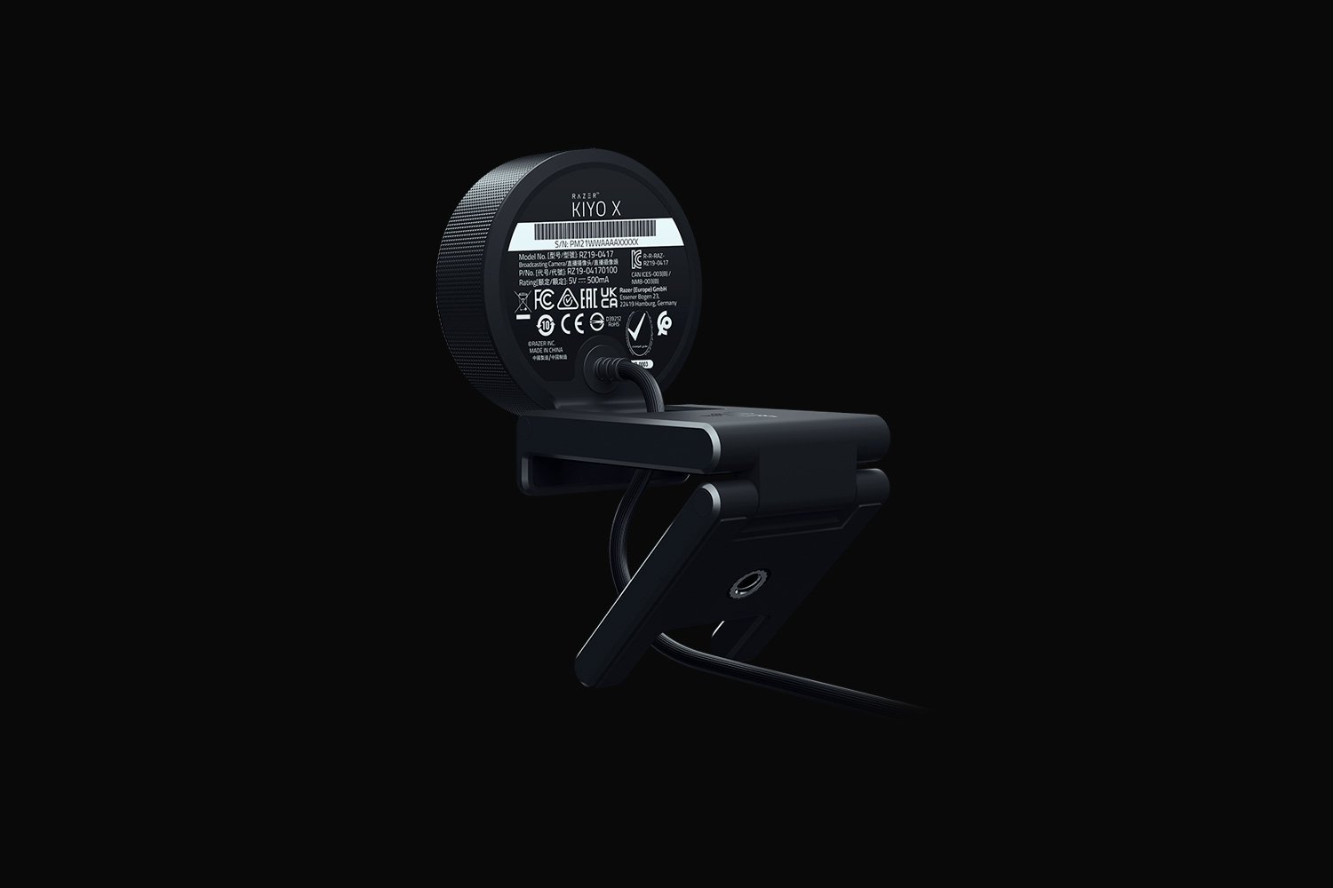 Razer Kiyo X Streaming Webcam – Full HD Clarity, Adjustable Focus (RZ19-04170100-R3M1) thumbnail 4