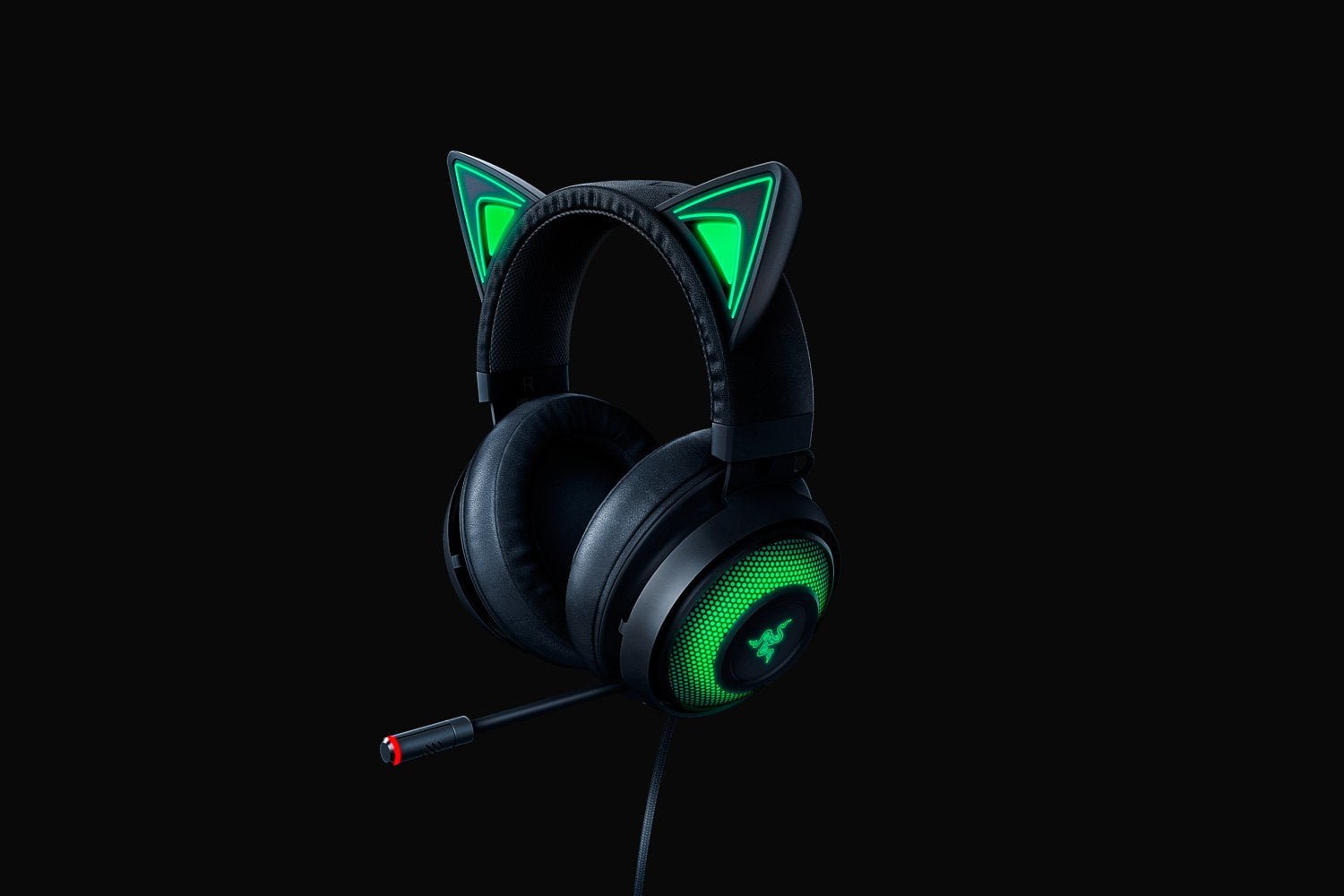 RAZER KRAKEN KITTY CHROMA USB GAMING HEADSET BLACK RZ04-02980100R3M1