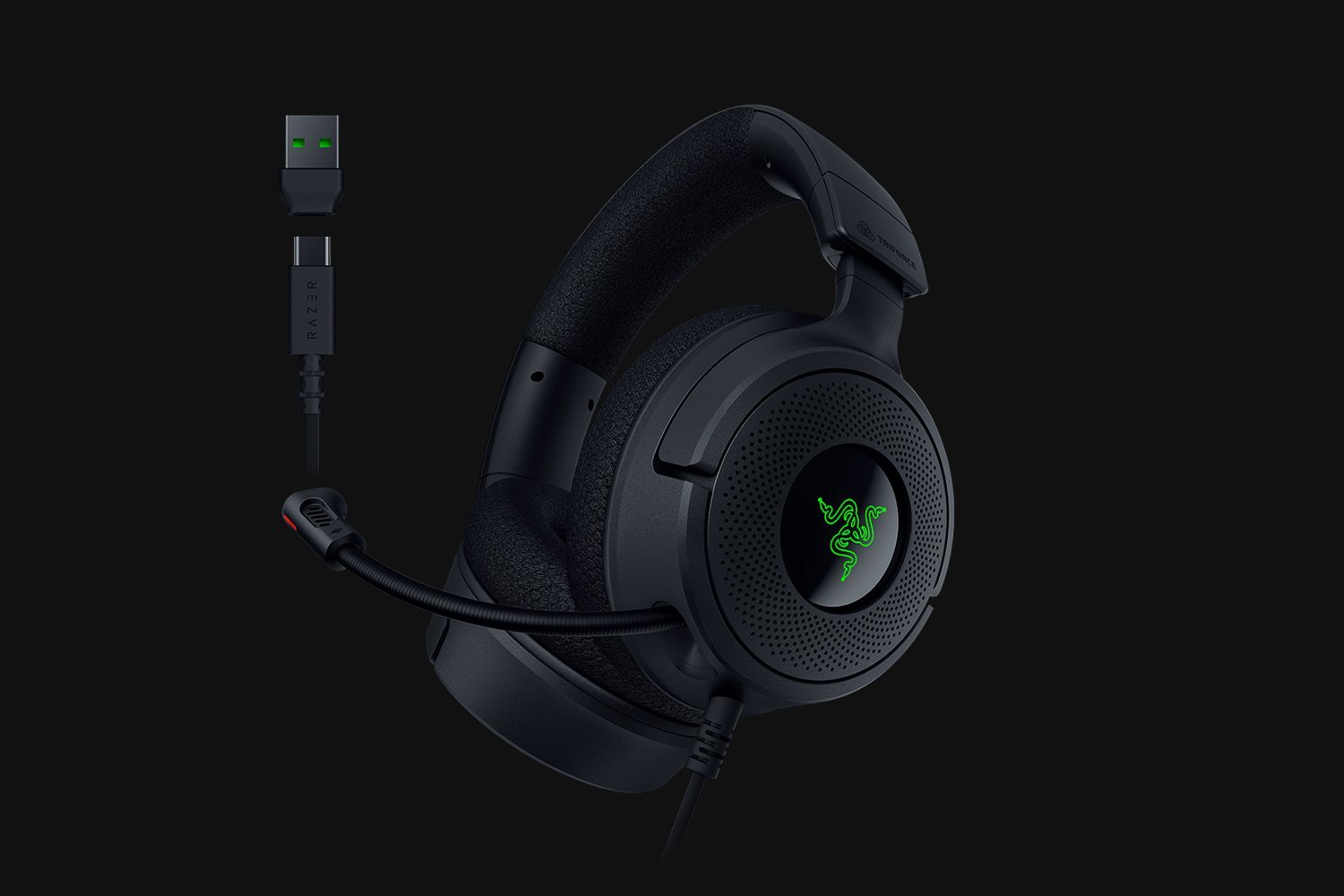 Razer Kraken V4 X Wired Gaming Headset (Black, RZ04-05180100-R3M1) - Comfort and Clear Audio for Gamers