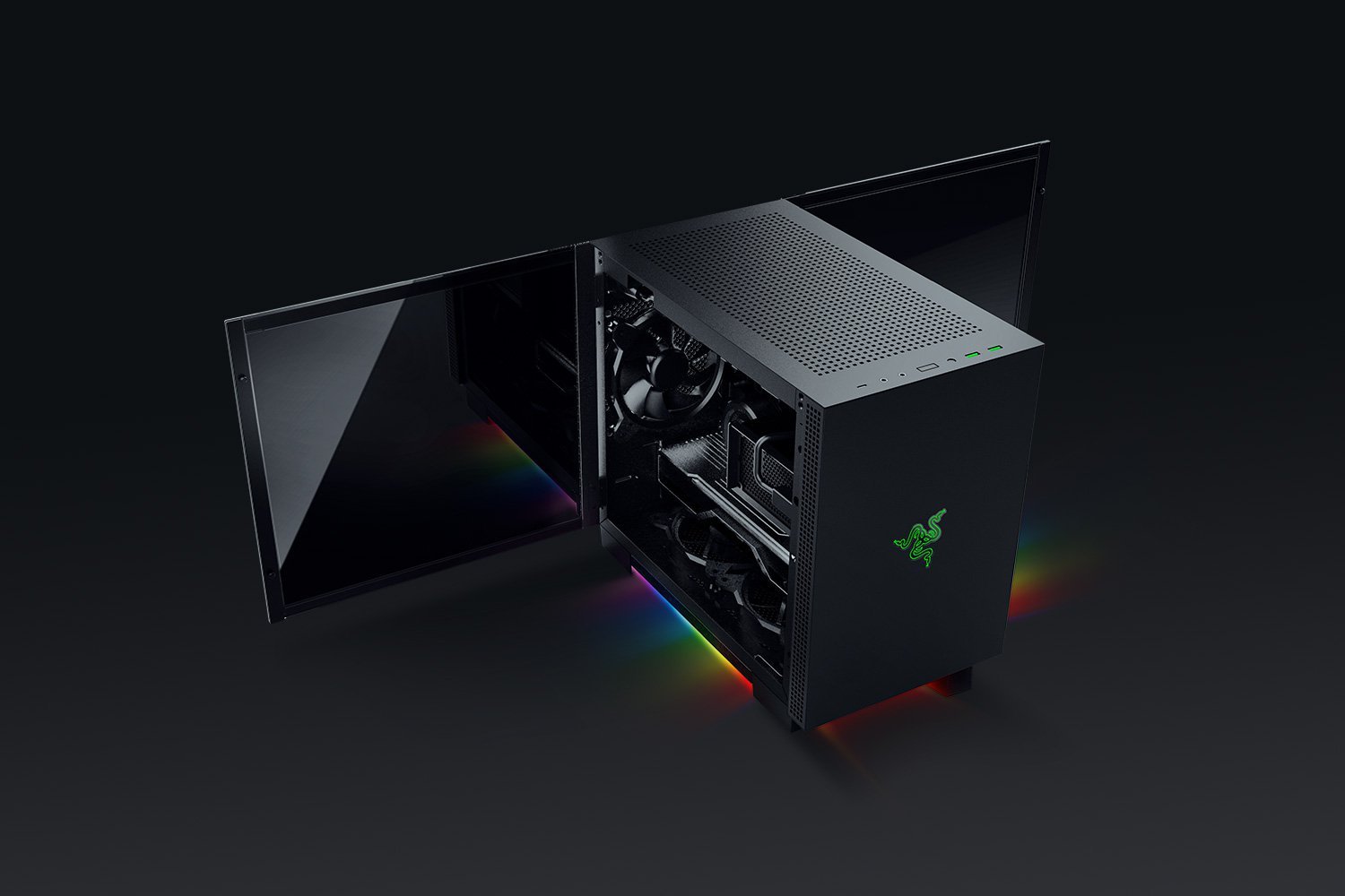 Razer Tomahawk ATX Desktop Chassis (RC21-01420100-R3M1) - Premium Tempered Glass Gaming Case thumbnail 4