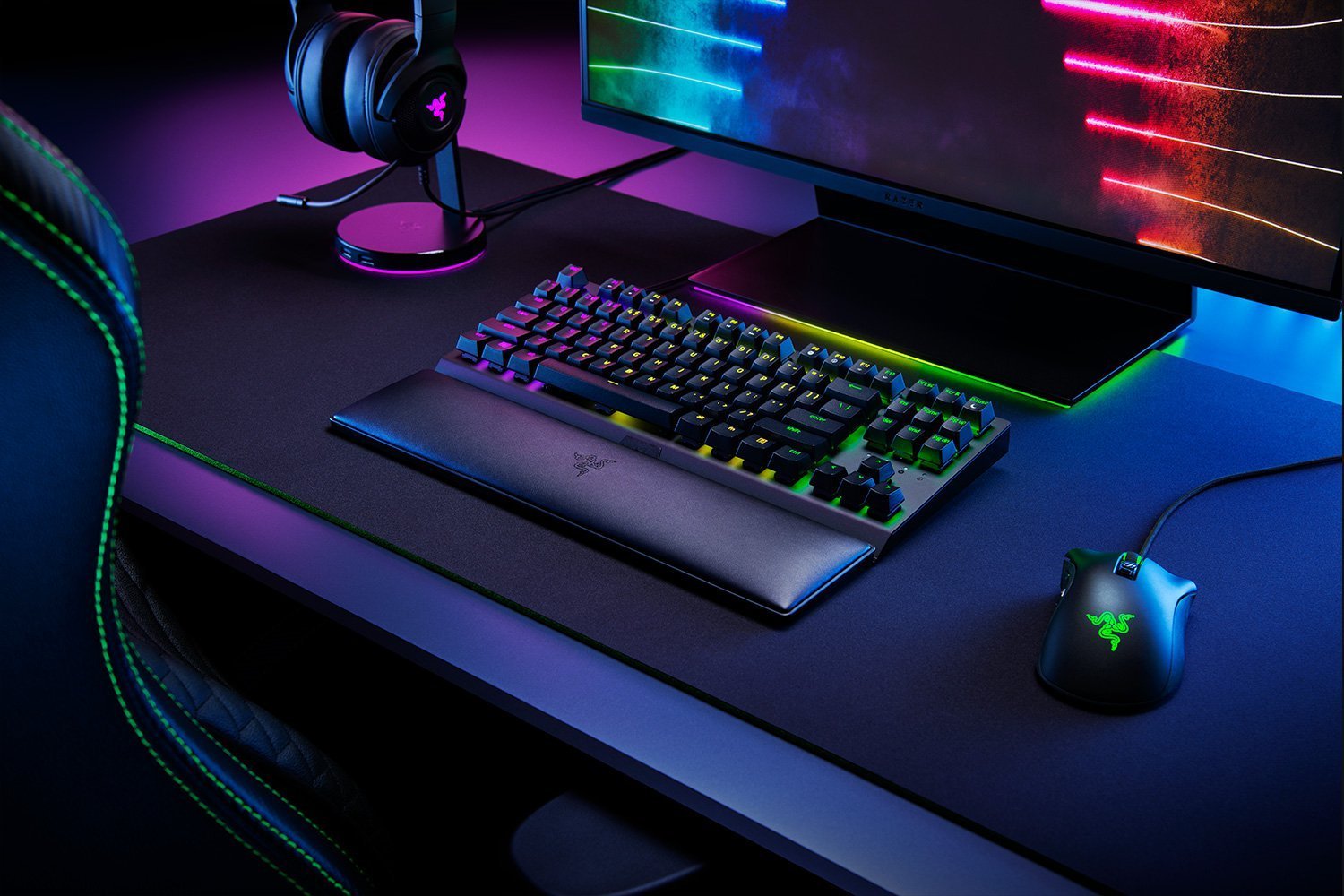 RAZER ERGNOMIC WRIST REST TENKEYLESS KB FRML PACKING RC21-01710100-R3M1 thumbnail 2