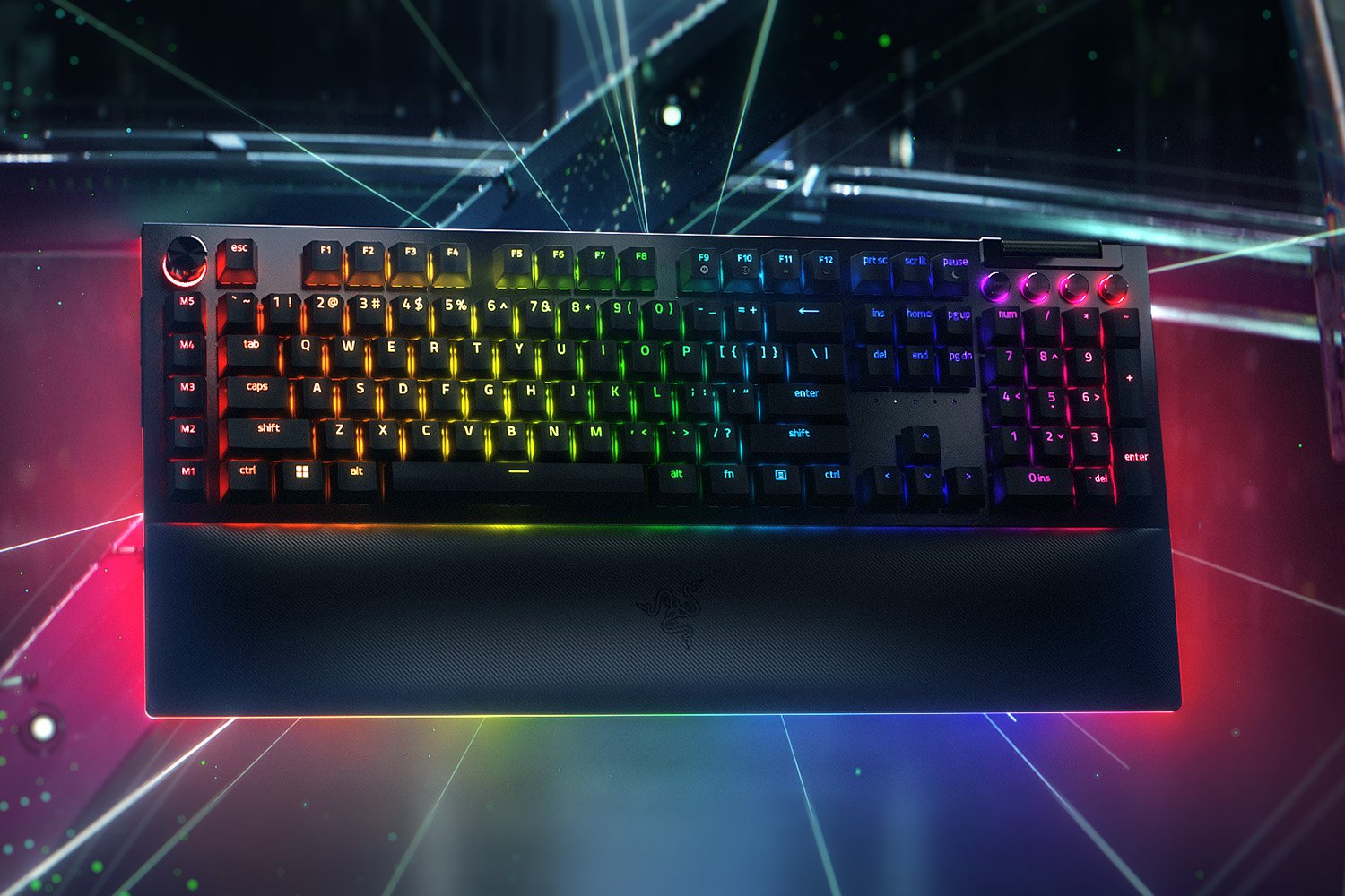 RAZER BLACKWIDOW V4 PRO KEYBOARD YELLOW SWITCH LAYOUT RZ03-04681800-R3M1 thumbnail 2