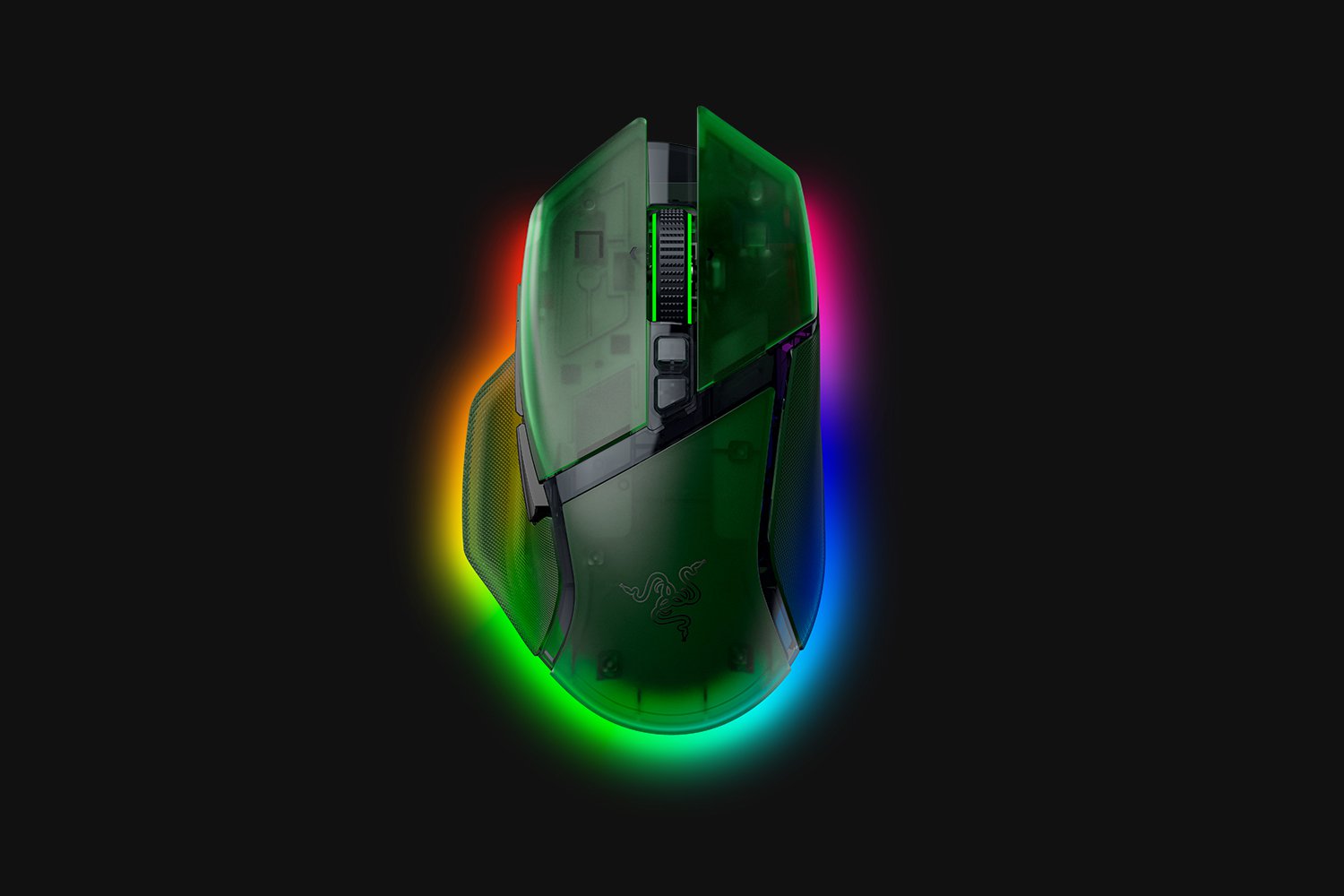 RAZER BASILISK V3 PRO ERGONOMIC WIRELESS GAMING MOUSE PHANTOM GREEN EDITION RZ01-05240300-R3G1 thumbnail 5