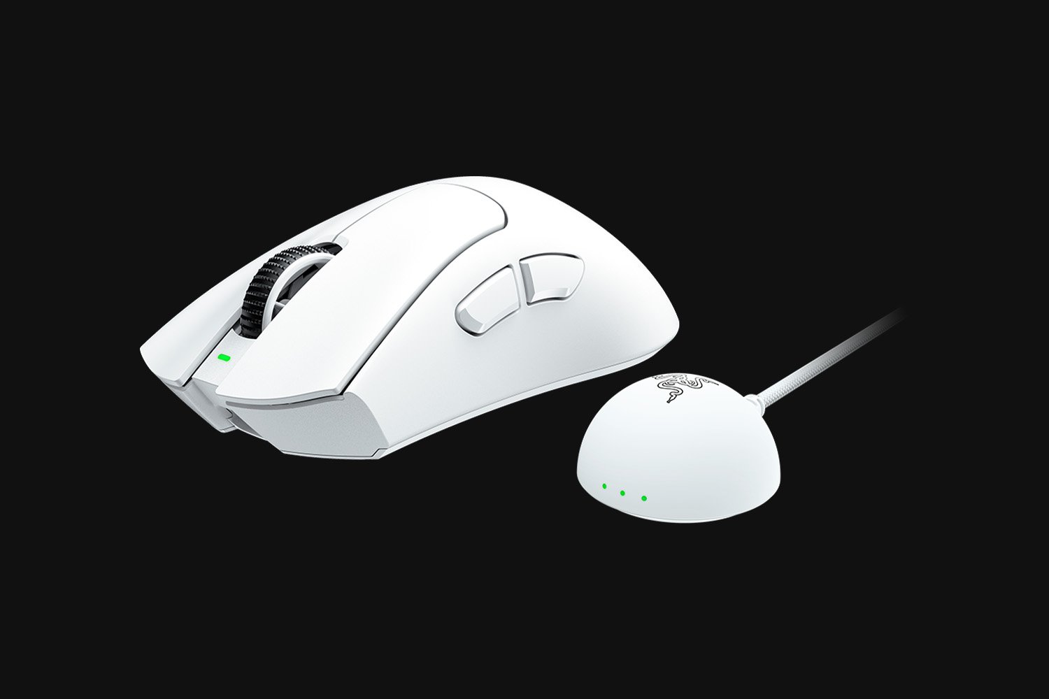 RAZER DEATHADDER V4 PRO ULTRA LIGHTWEIGHT WIRELESS ERGONOMIC GAMING MOUSE WHITE RZ01-05330200-R3G1 thumbnail 3