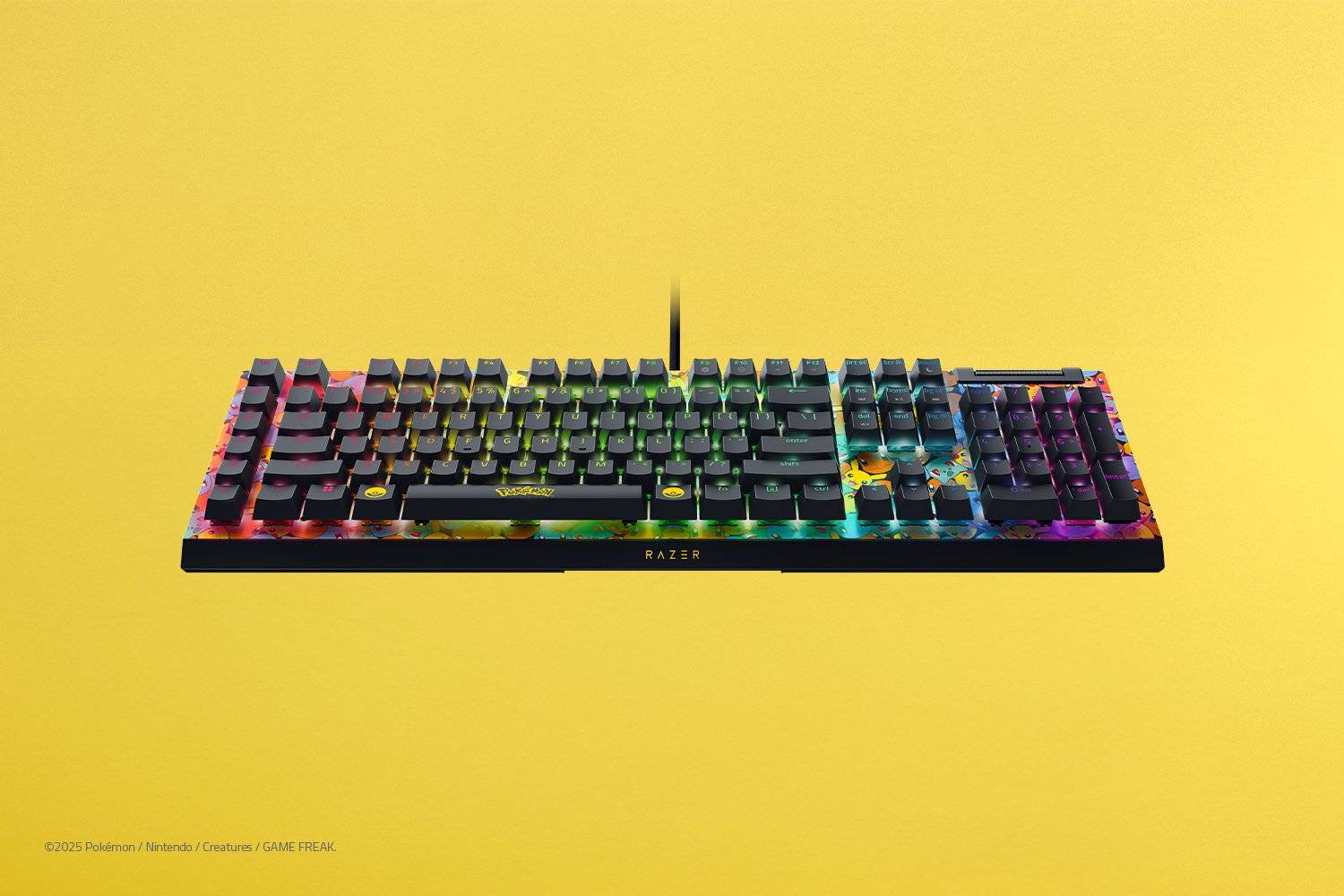 RAZER BLACKWIDOW V4 X MECHANICAL GAMING KEYBOARD POKMON KANTO STARTERS EDITION RZ03-04704200-R3M1 thumbnail 4