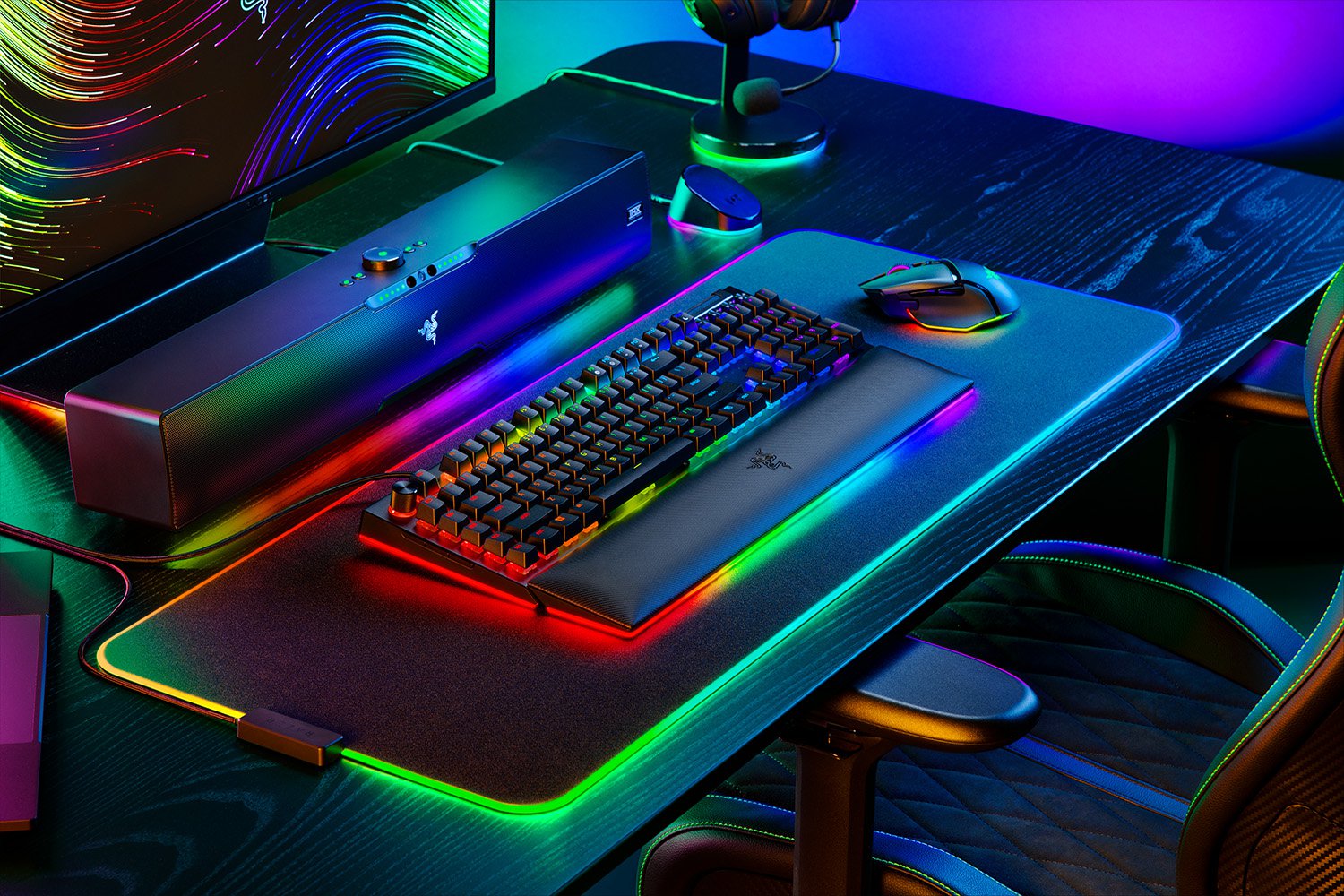 RAZER BLACKWIDOW V4 PRO KEYBOARD YELLOW SWITCH LAYOUT RZ03-04681800-R3M1 thumbnail 6