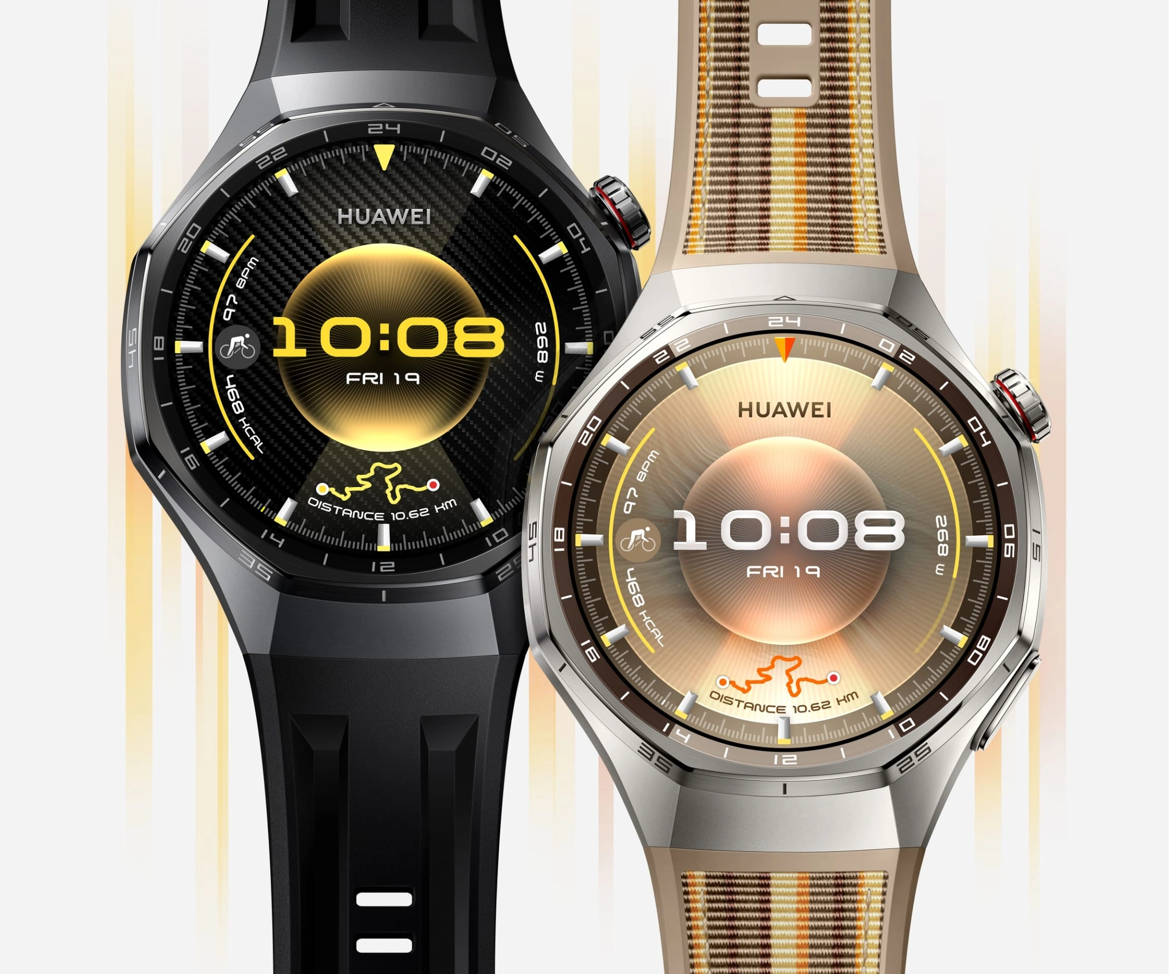 HUAWEI WATCH GT 6 PRO 46MM BROWN TITANIUM ALLOY CASE WITH BROWN WOVEN STRAP ATM-B29 55020FUA thumbnail 2