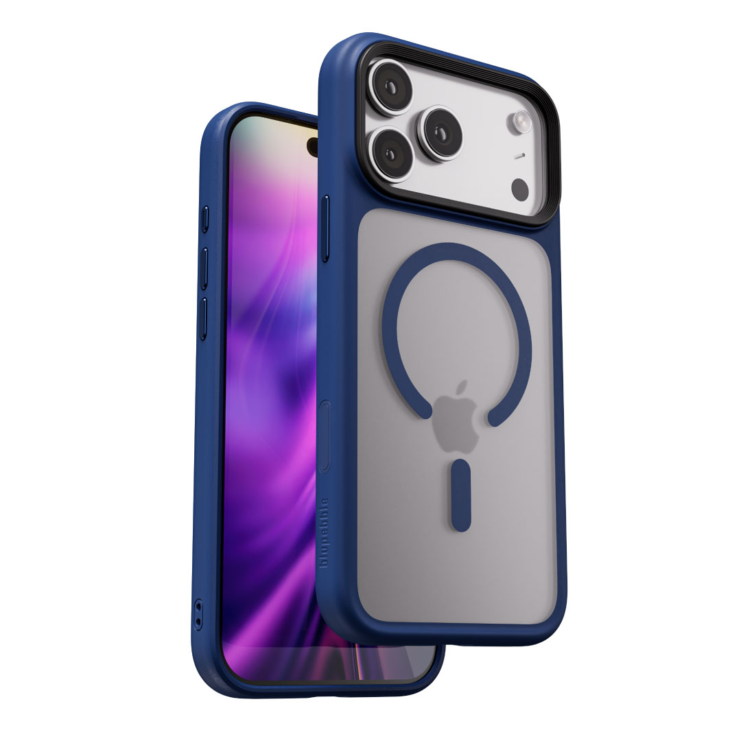 Blupebble Hybrid Matte Case With MagSafe For iPhone 17 Pro Max Blue BP-IPHMAT17MAX-BL