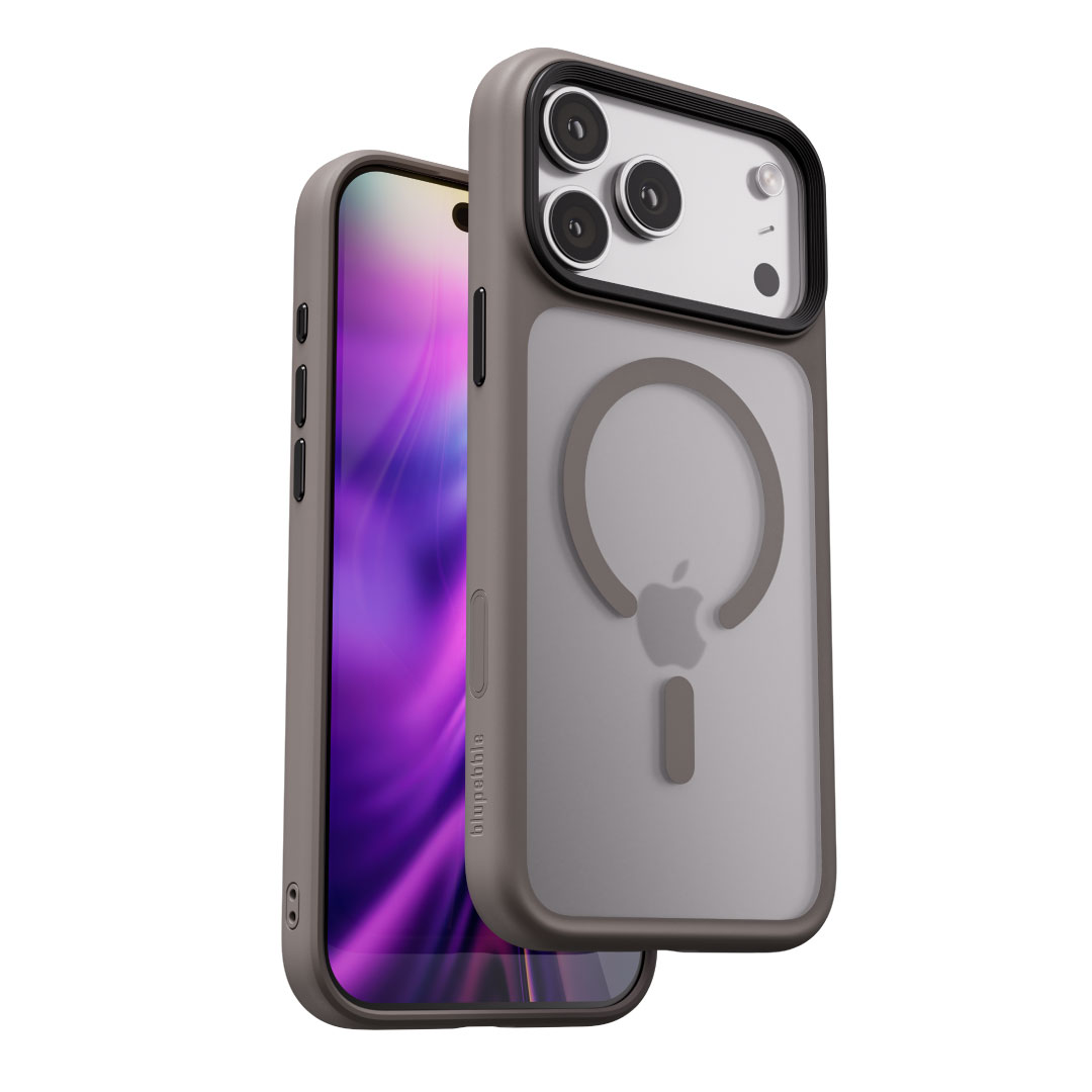 Blupebble Hybrid Matte Case With MagSafe For iPhone 17 Pro Max Gray BP-IPHMAT17MAX-GY