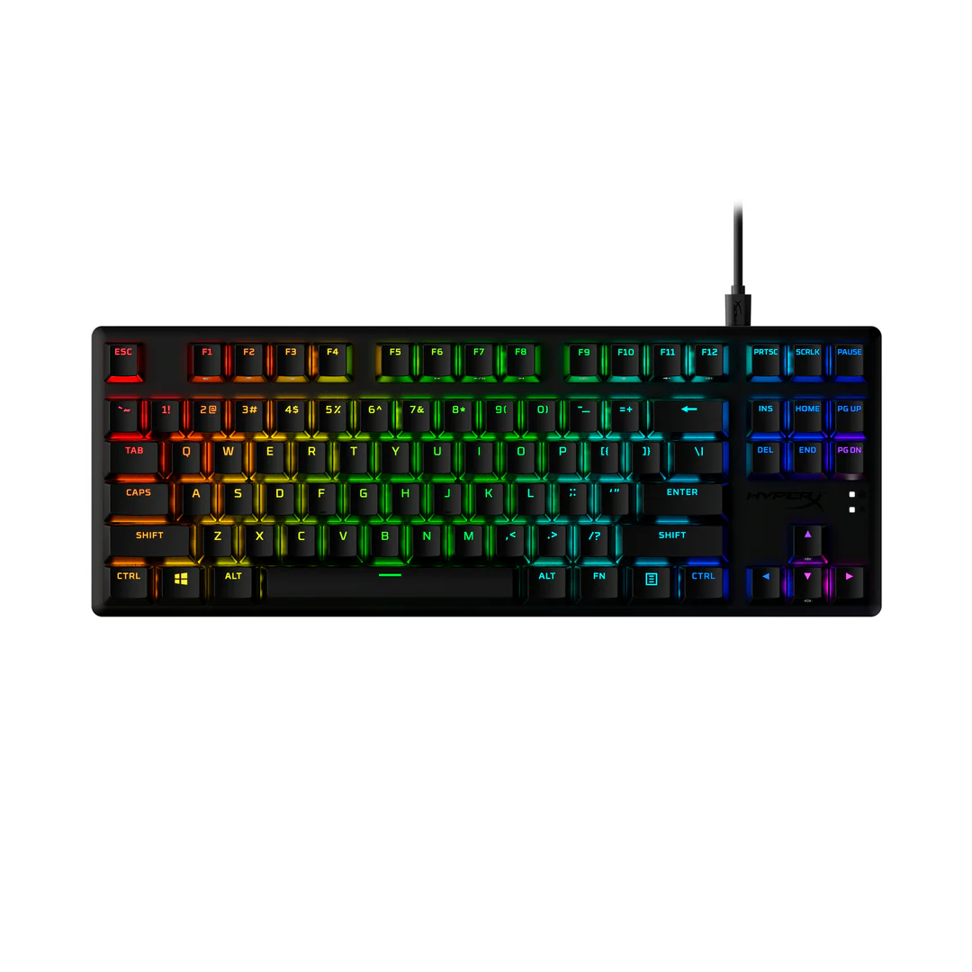 HYPERX ALLOY ORIGINS CORE PBT DURABLE DOUBLE SHOT PBT MATERIAL KEYBOARD RED LINEAR PS5/PS4/XBOX ARABIC
