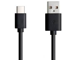 USB A TO TYPE C CABLE BLACK 1 M