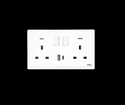 POWER PANEL WITH DUAL UK SOCKET&USB/TYPE-C PORTS WHITE