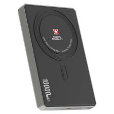 SWISS MILITARY 5000MAH WIRELESS MAGNETIC CHARGING PORTABLE POWERBANK BLACK thumbnail 3
