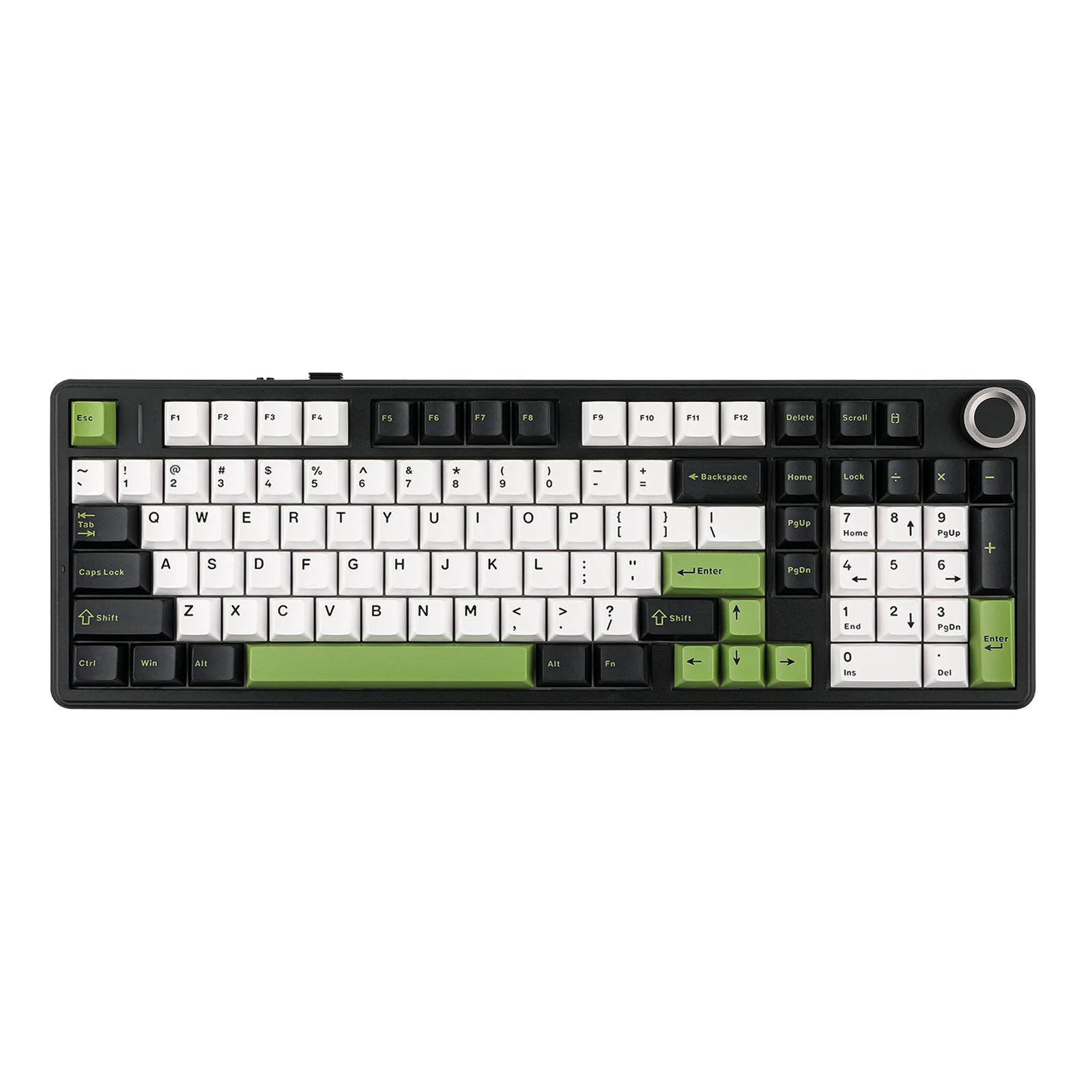Aula 99 Keys RGB 98% Mechanical Gaming Keyboard Tri-Mode w Knob Star Vector Switch BLK-WH-GN F99 Pro