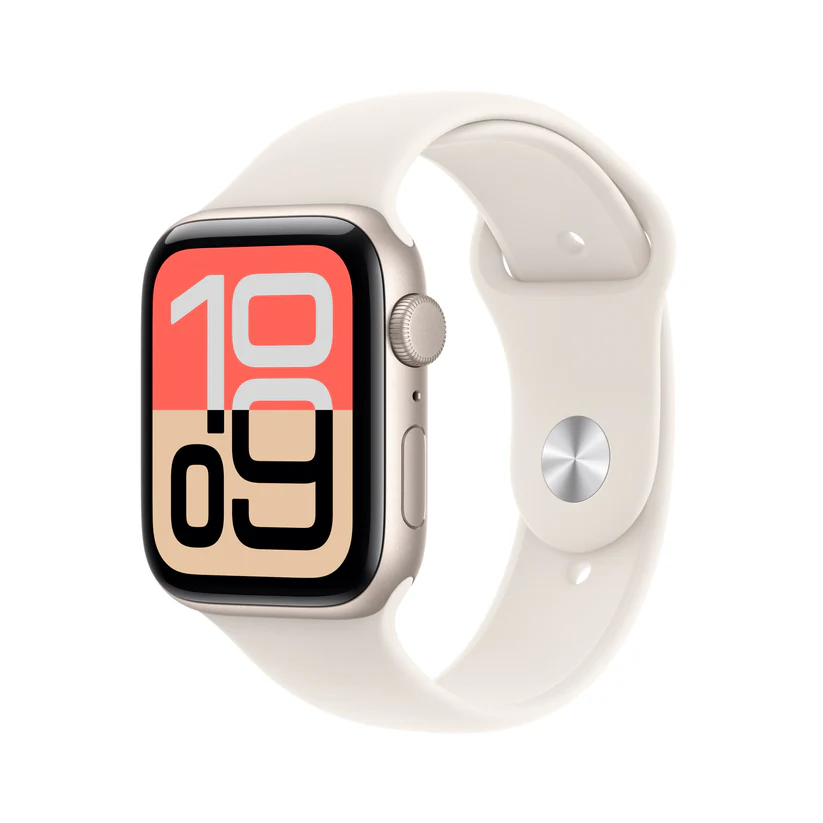 APPLE WATCH SE 3 GPS 44MM STARLIGHT ALUMINIUM CASE WITH STARLIGHT SPORT BAND M-L MEHJ4