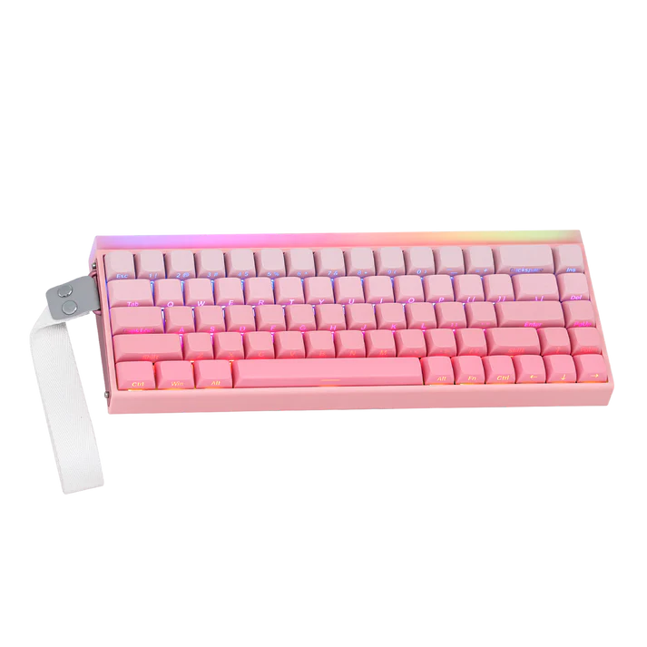 AULA 68 KEYS RGB 65% WIRED MECHANICAL GAMING KEYBOARD  BLACK KING SWITCH COUNTOUR PINK HERO68HE thumbnail 2