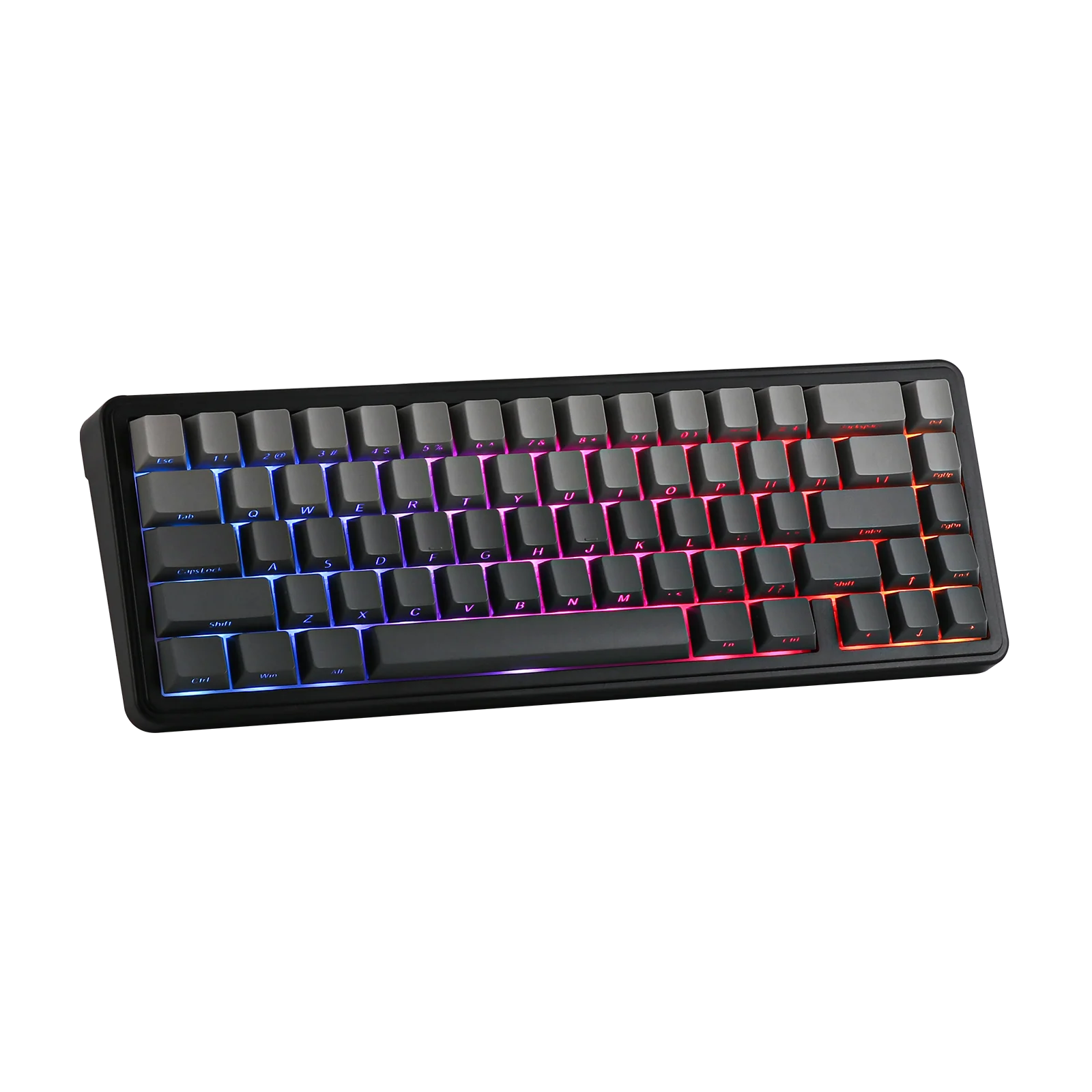 AULA 65 KEYS RGB 65% MECHANICAL GAMING KEYBOARD TRI MODE GREY WOOD V3 SWITCH BLK-GRY F65