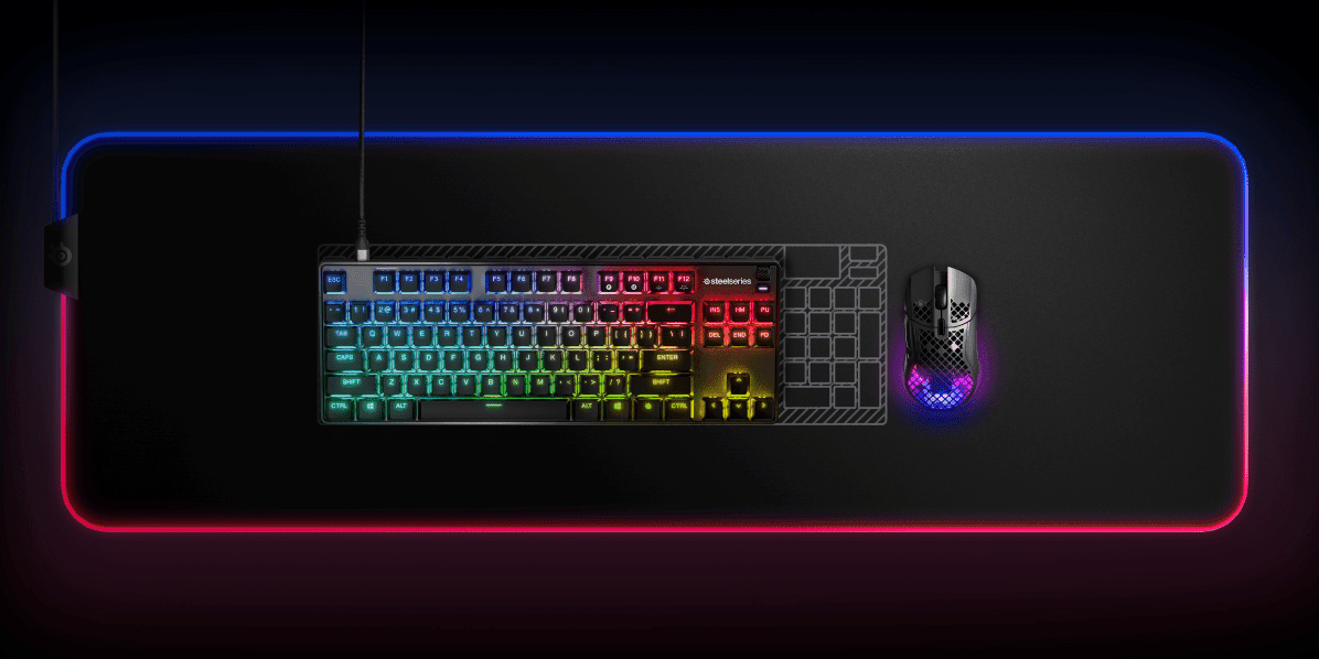 SteelSeries Apex 9 TKL Gaming Keyboard Black (64847) - Mechanical Switches, RGB Illumination, Customizable Keys thumbnail 6