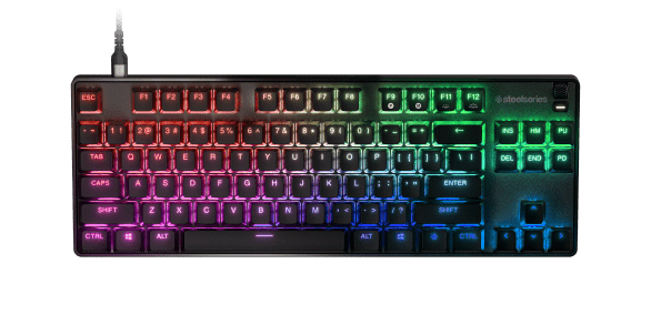 SteelSeries Apex 9 TKL Gaming Keyboard Black (64847) - Mechanical Switches, RGB Illumination, Customizable Keys