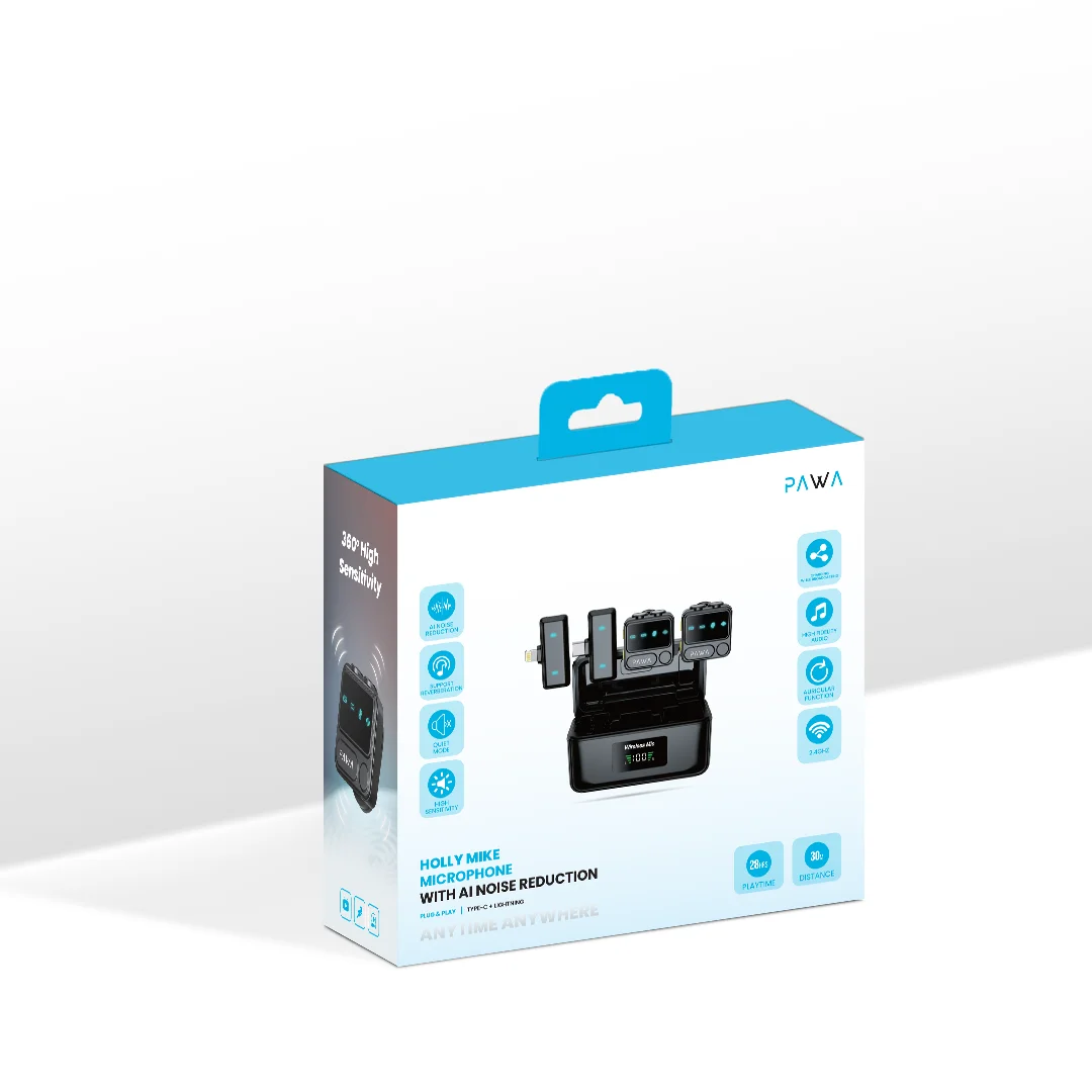 PAWA HOLLY MIKE MICROPHONE WITH AI NOICE REDUCTION BLACK PW-LDMCCCL6-BK thumbnail 5