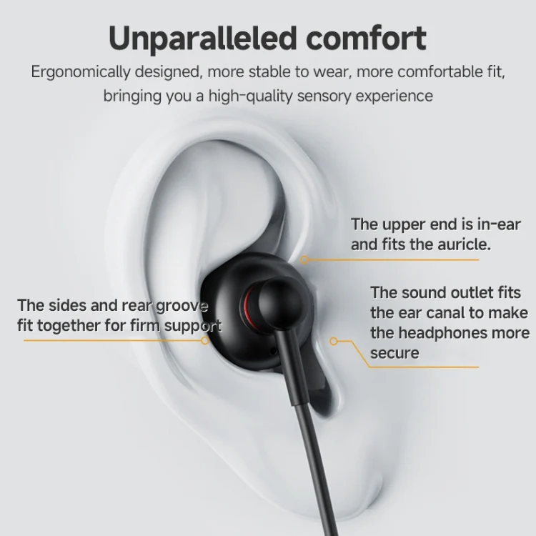 YESIDO ALUMINIUM ALLOY 3.5MM JACK WIRED EARPHONE BLACK YH47 thumbnail 5