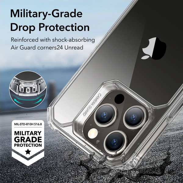 ESR AIR ARMOR IPHONE 15 PRO CLEAR CASE WITH MAGSAFE thumbnail 5