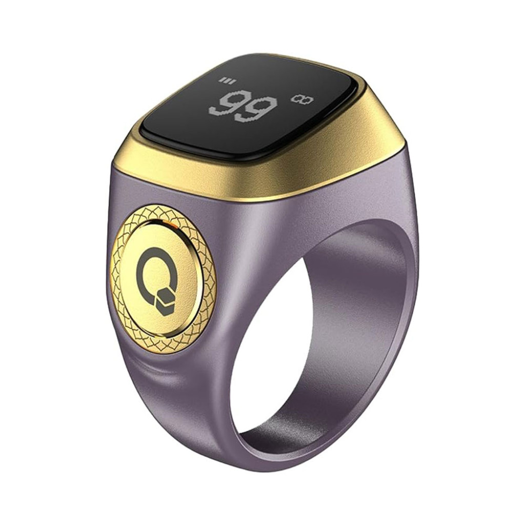 ZIKR RING i QIBLA TASBIH PLASTIC RING 18MM VOILET E01