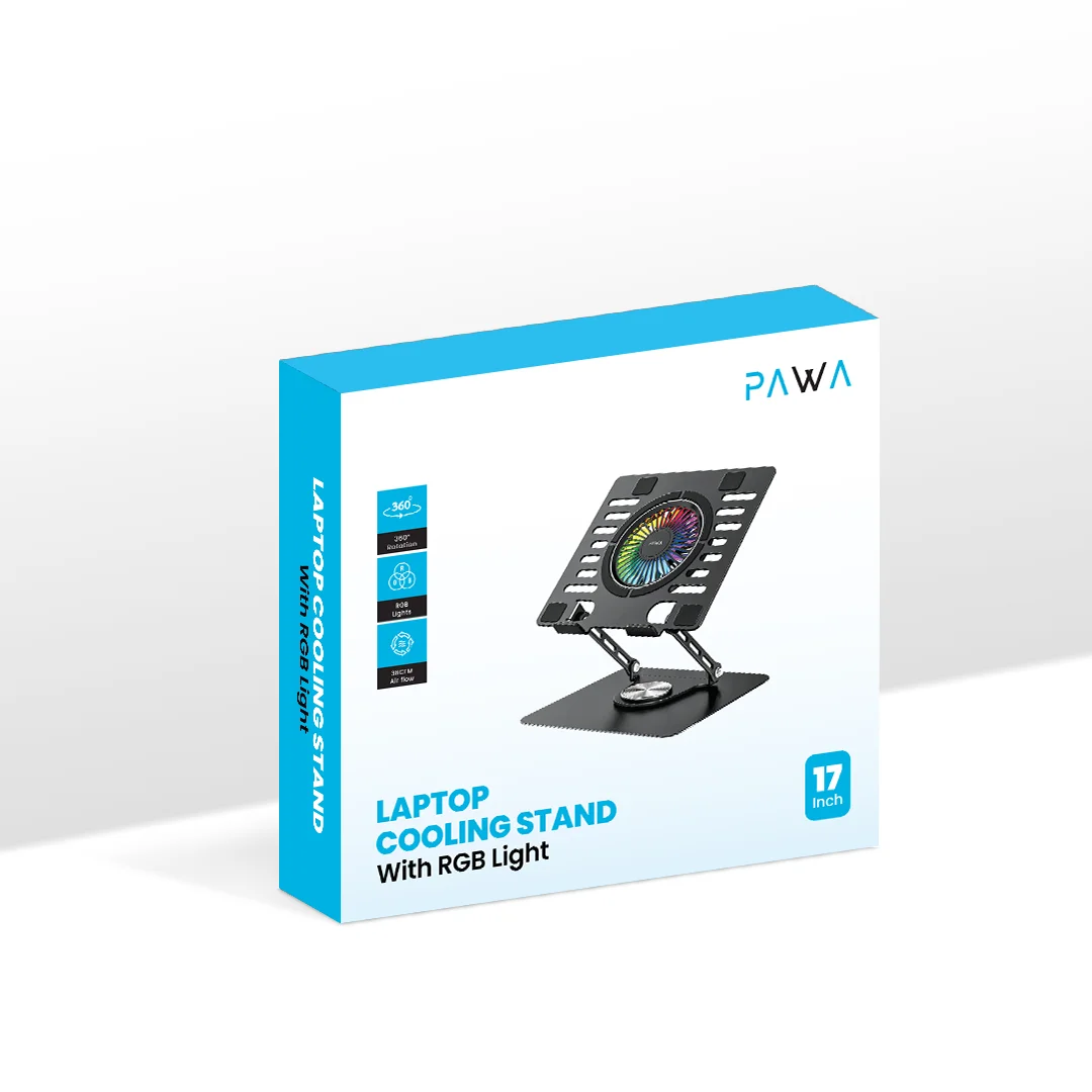 PAWA LAPTOP COOLING FAN WITH RGB LIGHT BLACK PW-MBSTRGB6-BK thumbnail 6