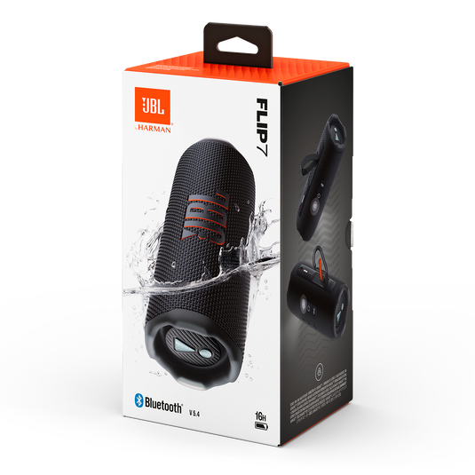 JBL FLIP 7 BLUETOOTH SPEAKER BLACK ORANGE thumbnail 2