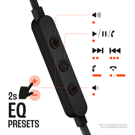JBL TUNE 305C USB-C WIRED EARBUDS BLACK thumbnail 4