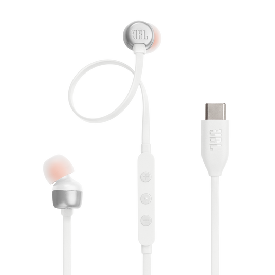 JBL TUNE 305C USB-C WIRED EARBUDS WHITE