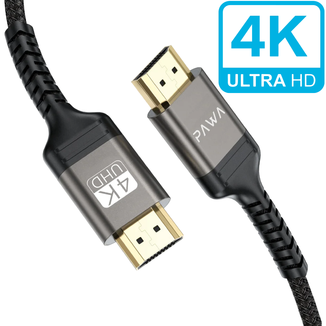 PAWA EL CARO SERIES HDMI TO HDMI 4K PREMIUM BRAIDED 5M CABLE BLACK PW-ELHD4K5M