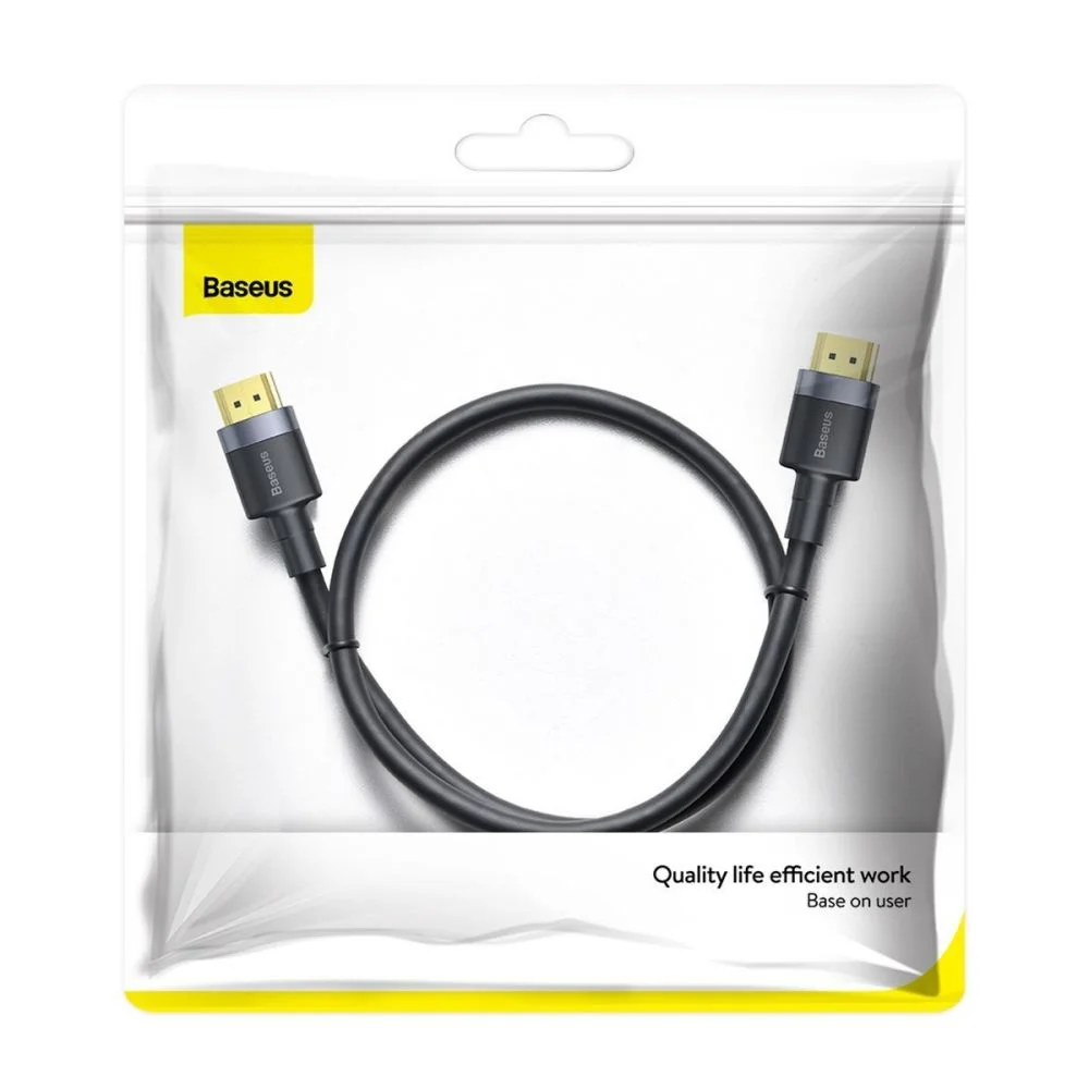 BASEUS CAFULE 4KHDMI MALE TO 4KHDMI MALE ADAPTER CABLE 2M BLACK CADKLF-F01 thumbnail 6