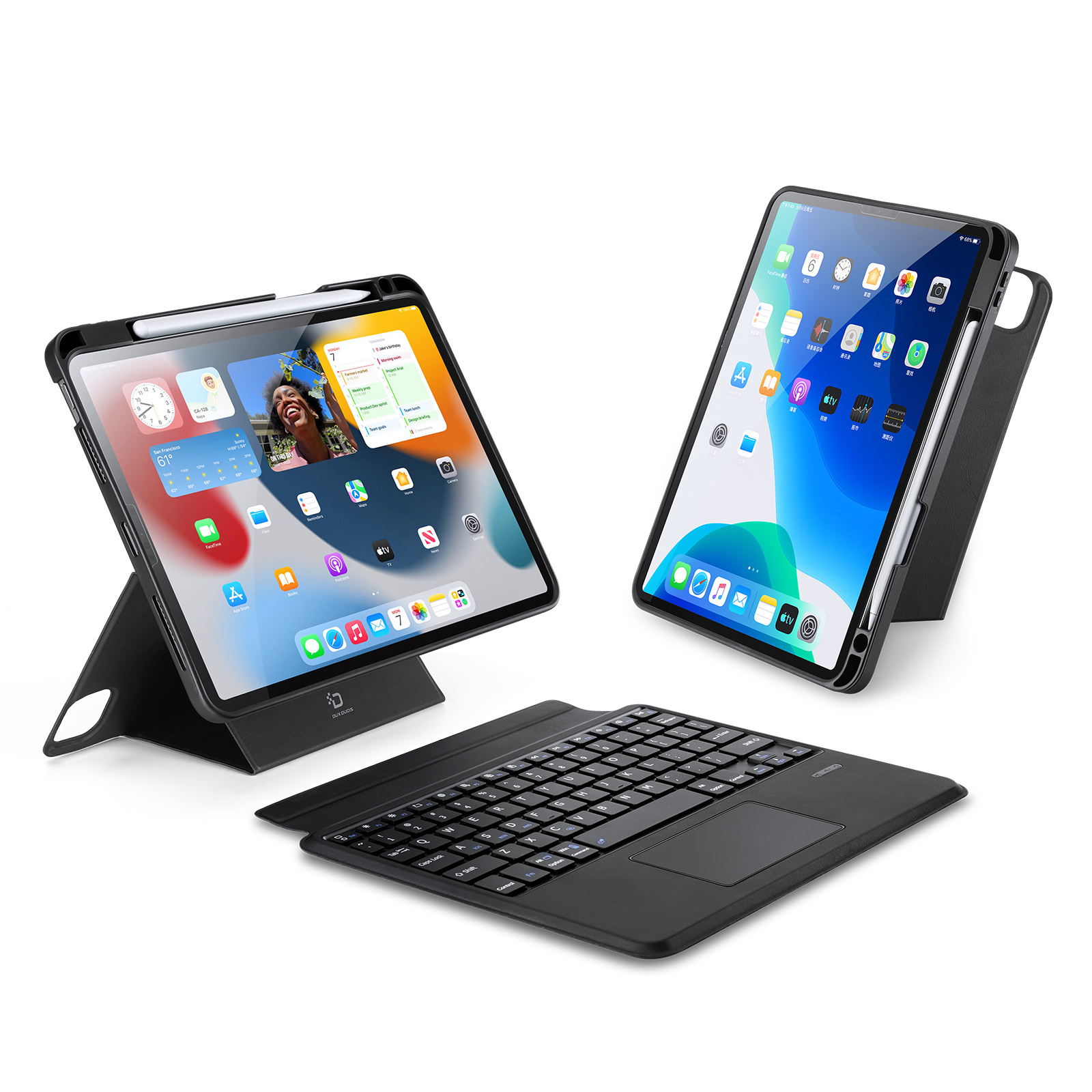 DUXDUCIS IPAD AIR 6 IPAD AIR 4/5/PRO 11 MAGNETIC FOLIO KEYBOARD BLACK ALBYBG-002 thumbnail 2