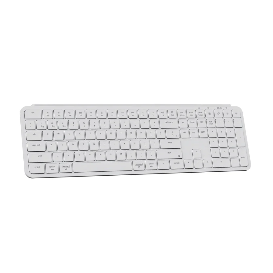 KEYCHRON B1 PRO ULTRA SLIM 2.4G WIRELESS MECHANICAL KEYBOARD IVORY WHITE B1P-K8 thumbnail 2
