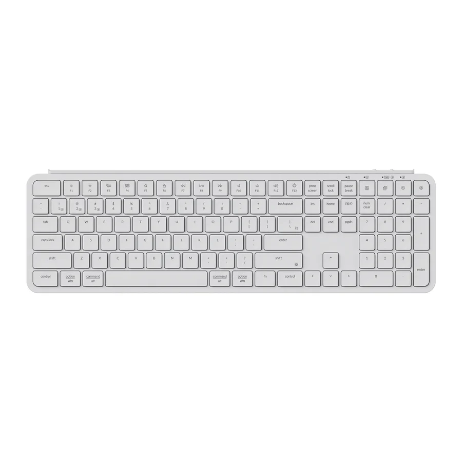 KEYCHRON B1 PRO ULTRA SLIM 2.4G WIRELESS MECHANICAL KEYBOARD IVORY WHITE B1P-K8 thumbnail 3