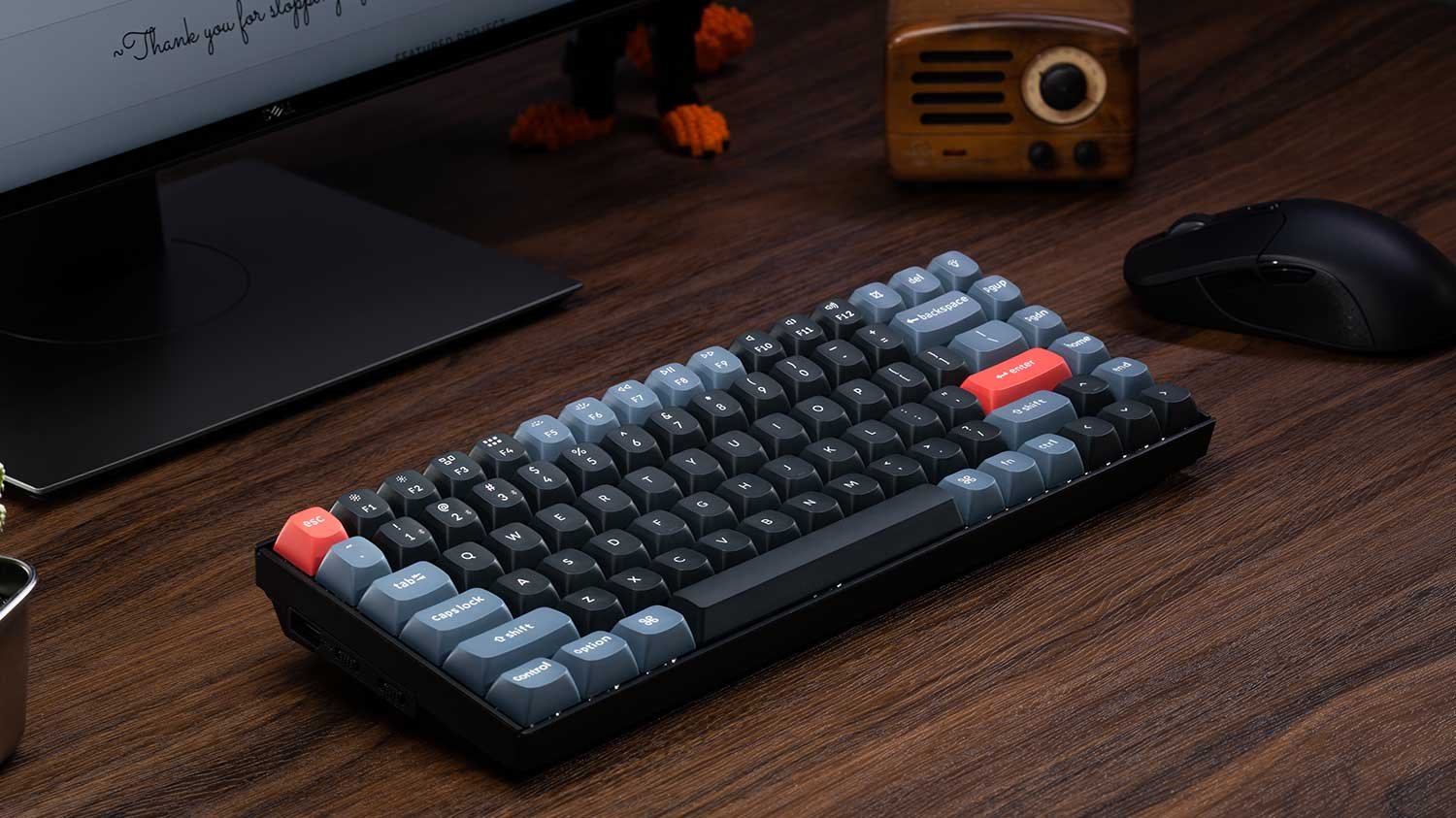 KEYCHRON K2 PRO 84 KEYS KEYCHRON K PRO MECHANICAL KEYBOARD BLACK RGB BACK LIGHT RED SWITCHES K2P-H1 thumbnail 2