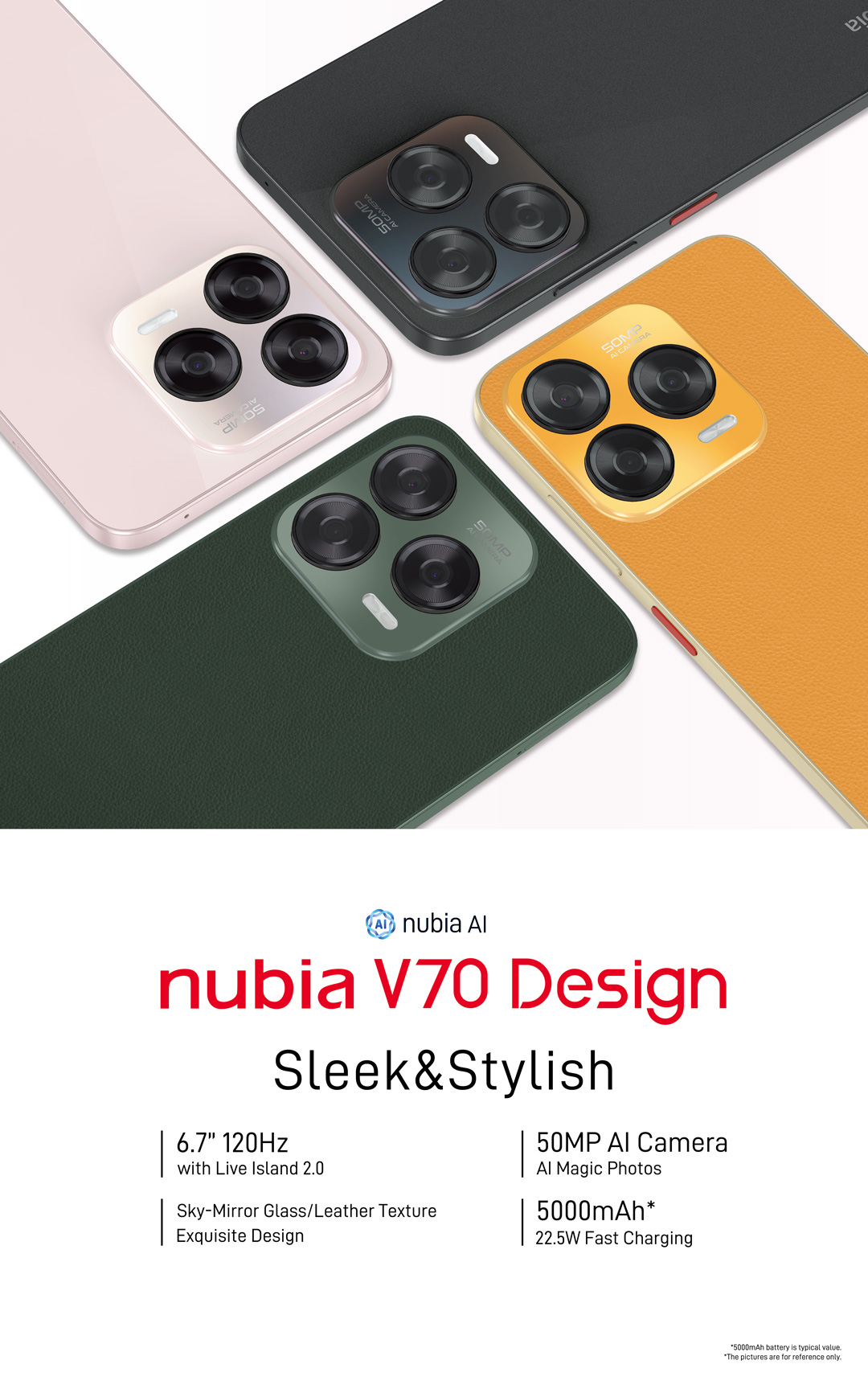 NUBIA V70 DESIGN 16GB+256GB JADE GREEN Z2458 thumbnail 6