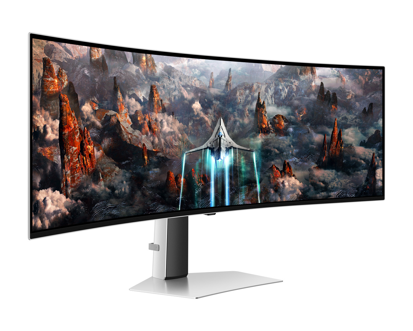 SAMSUNG ODYSSEY G9 G93SC GAMING CURVED MONITOR 49 INCH 2K OLED 240HZ WHITE LS49CG934SMXUE thumbnail 4