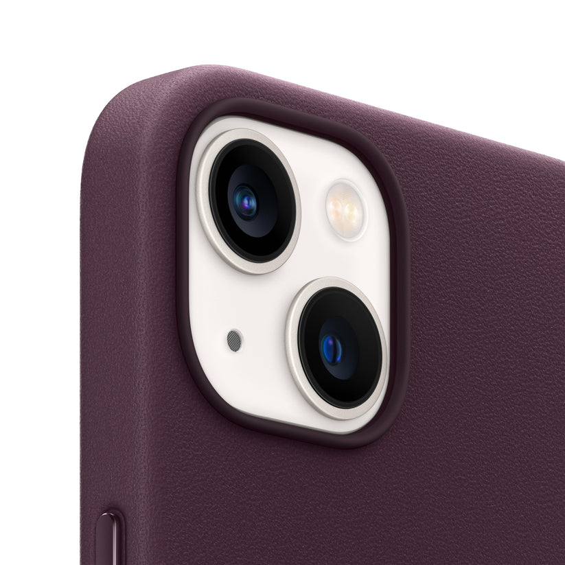 APPLE IPHONE 13 LEATHER CASE WITH MAGSAFE DARK CHERRY MM143 thumbnail 3
