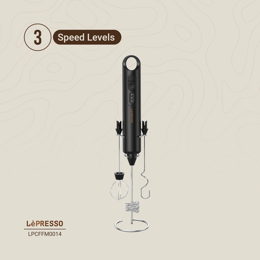 LEPRESSO FORTHMATE 3 IN 1 MILK FORTHER WITH INTERCHANGEABLE WHISKS LPO14 BLACK LPCFFM0014 thumbnail 8